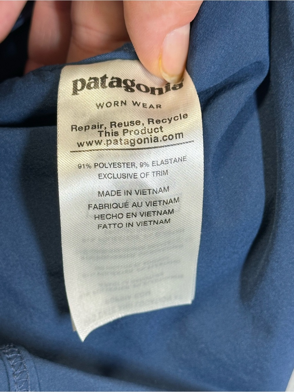 Patagonia Fleetwith Dress, Mini, Sleeveless, Criss-Cross Back, Navy  - Womens XS - Picture 13 of 13